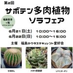 第2回　サボテン・多肉植物　ソラフェア
