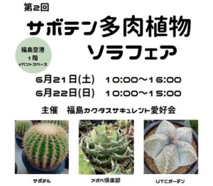 投稿についてもっと詳しく 第2回　サボテン・多肉植物　ソラフェア